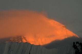 43 K2 East Face Close Up At Sunrise From Gasherbrum North Base Camp In China.jpg